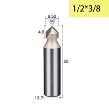 Tideway 90 Degrees V-type Woodworking Milling Cutter Carbide CNC Router Bit V Groove for Wood MDF Cutting Slotting Engraving