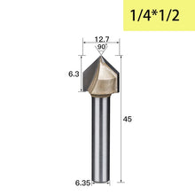 Tideway 90 Degrees V-type Woodworking Milling Cutter Carbide CNC Router Bit V Groove for Wood MDF Cutting Slotting Engraving