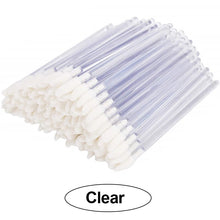 50pcs Disposable Lip Brush Makeup Mascara Wands Solid Stick  Lipgloss Lipstick Brushes Micro Beauty Applicators Wands