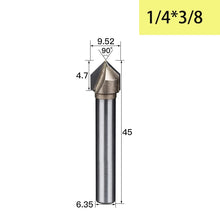 Tideway 90 Degrees V-type Woodworking Milling Cutter Carbide CNC Router Bit V Groove for Wood MDF Cutting Slotting Engraving