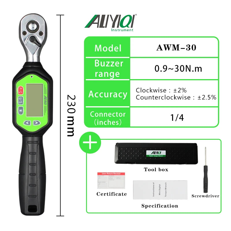 Professional Adjustable Preset MINI Digital Torque Wrench Bicycle Car Repair Tool Torque Spanner   1/4" 3/8" 1/2"