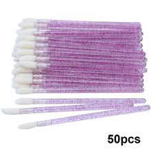 50pcs Disposable Lip Brush Makeup Mascara Wands Solid Stick  Lipgloss Lipstick Brushes Micro Beauty Applicators Wands