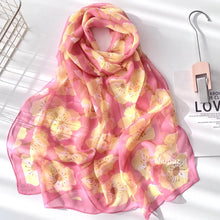 Pretty Flower Women Foulard Elegant Chiffon Georgette Bandana Scarf Summer Beach Sun Protection Thin Breathable