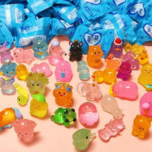 40pcs Mini Luminous Blind Box Animal Snacks Fruit Conch Blind Bag Small Ornaments Creative Decoration Party Gifts Randomly Sent