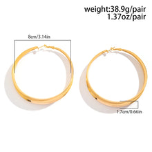 KunJoe Exaggerated Hollow Out Big Round Hoop Earrings for Women Fashion Metal Circle Earrings Ladies Party Jewelry Gifts 2025
