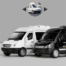 1:32 Zinc Alloy Bus Sprinter Alloy Car Model Diecast Metal Toy MPV Car Model Sound and Light Simulation Collection Toy Gift