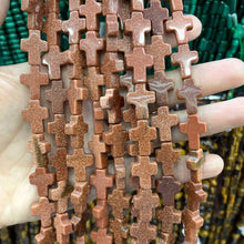 Natural Stone Cross Shape Agate Jade Quartz Turquoise Spacer Beads For Jewelry Making DIY Bracelet Necklace Earring 12X16MM 