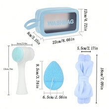 7-piece Home Skincare Set: Facial Cleansing Brush, Mask Sponge, Hair Band, Storage Bag, Multi-functional Beauty Tools