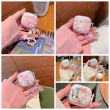 Case For 2025 New AirPods Pro3 4 3 2 1 Pro 2 Case TPU Cute DIY Rabbit Fishing Shell Dog Earphone Protective Cover With Pendant