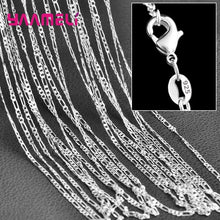 5PCS Solid 925 Sterling Silver Stamp Jewelry Chains Necklace with Lobster Clasps fit Men Women Pendant 18 Designs 16-30 Inch