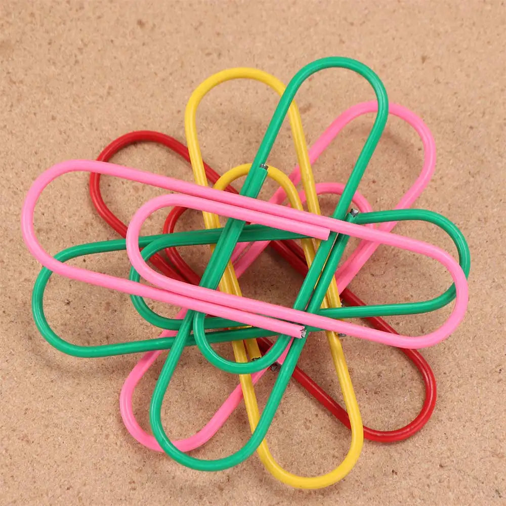 10 Pcs Stationary Accessories 10cm Paper Clip Metal Colored Bookmark Creative Alloy Filing Paper Clips Student