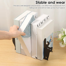 Cat Shaped Bookend Bookshelf Decorative Metal Book End Book Stopper for Office Home Library Cute Desk Bookshelf Decor Organize