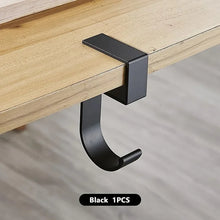 Aluminum Desk Hook Organizer Anti-Slip Design Sleek Black White for Office Student Desk Organization Bag Storage Utility Hooks