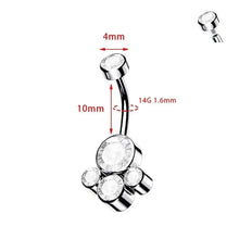 ASTM F136 Titanium Internal Thread Zircon Belly Button Piercing Sexy Belly Dance Piercing Bellybutton Body Jewelry Belly Ring