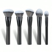 5-Piece Facial Makeup Brush Set: Foundation Brush, Loose Powder Brush, Blush Brush, Concealer Brush, Contour Brush, Blending Brush. High-End Makeup Brushes with Oil-Sprayed Handles for a Comfortable Feel. Professional-Grade M
