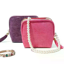 Jewelry Storage Bag With Tassel Pendant Multi Layer Lining Ring Necklace Packaging Large Capacity Travel Bracelet Storage Pouch