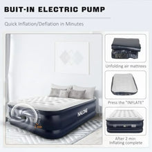 Air Mattress Full with Built-in Pump, Inflatable Mattress for Home, Guest, Travel Camping, 18'' Raised Portable Air Bed, Upgrad