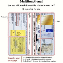 Car Registration & Insurance Card Holder - Bifold Wallet with Slots for Driver’s License, ID Cards, and Passport - Waterproof