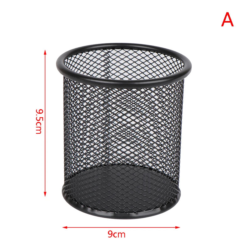 Desk Stationery Organizer Creative Metal Pen Holder Pencil File Storage Rack Storage Box Office Accessories Desktop Ornament