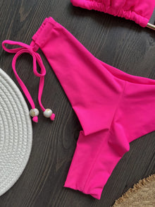 Sexy Women Bikini 2025 New Push-Up Bra Bikini Set Swimsuit For Women Solid Beachwear Ladies Chest Pad Swimwear