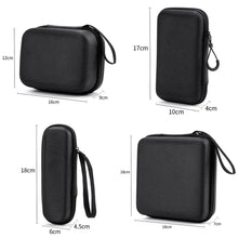 New Hard Shell EVA Storage Box Mini Portable Pouch Carrying Bag Black Zipper Earphone Case Digital Accessories