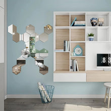 6/12pcs 3D Mirror Wall Sticker Hexagon Decal Home Decor DIY Self-adhesive Mirror Decor Stickers Art Wall Decoration 150mm Large