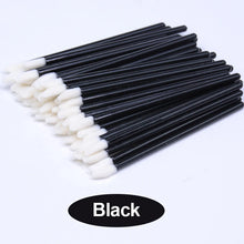 50pcs Disposable Lip Brush Makeup Mascara Wands Solid Stick  Lipgloss Lipstick Brushes Micro Beauty Applicators Wands