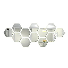6/12pcs 3D Mirror Wall Sticker Hexagon Decal Home Decor DIY Self-adhesive Mirror Decor Stickers Art Wall Decoration 150mm Large
