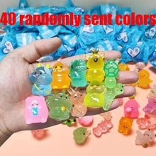 40pcs Mini Luminous Blind Box Animal Snacks Fruit Conch Blind Bag Small Ornaments Creative Decoration Party Gifts Randomly Sent