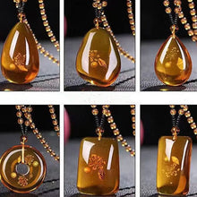 Unisex Necklace Amber Jade Pendant Beeswax Necklace Yellow Yellow Jade Pendant For Woman Birthday Special Occasion