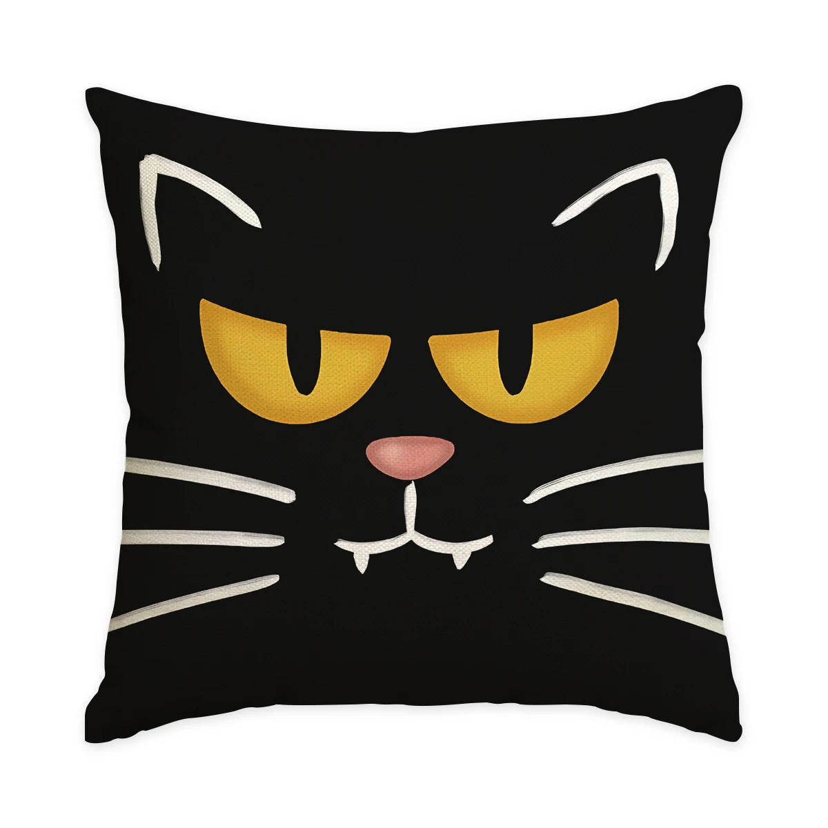 1/4pcs Halloween pillowcase, Halloween orange fun emoji cushion cover, decorative sofa, living room, bedroom cushion cover