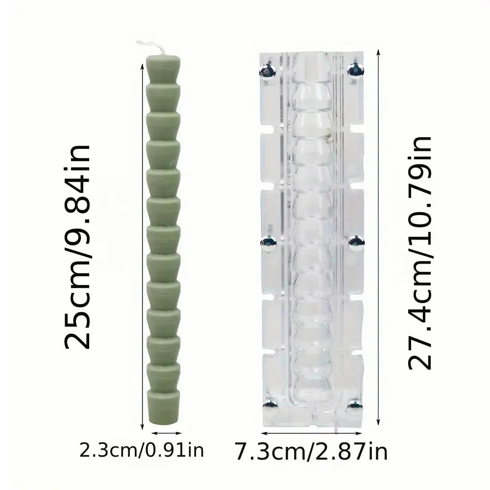 Bubble Pillar Acrylic Molds for Candle Bamboo Column Scented Decor Plastic Mould Geometry Making Tools DIY Sphere Cylinder Gifts