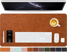 YSAGI Leather Desk Mat - Non-Slip PU Desk Pad for Office and Home Large Mouse Pad and Keyboard Desk Mats on Top of Desks