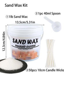 1LB Barrel White Sand Wax DIY Handmade Scented Candle Making Kit Ice Flower Wax Snowflake Wax Pearl Wax Sand Painting Materials