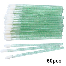 50pcs Disposable Lip Brush Makeup Mascara Wands Solid Stick  Lipgloss Lipstick Brushes Micro Beauty Applicators Wands