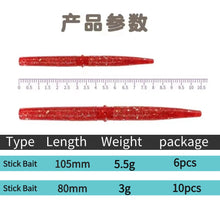 SWOLFY 40pcs High Density Senko Soft Fishing Lure Worm Baits 80mm 3g 105mm 5.5g Wacky Rig For Bass Fsihing Tackle