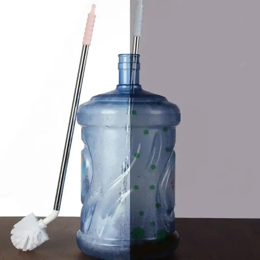 Household Bucket Washing Brush Gadgets Tools Water Dispenser Cleaning Brush Stainless Steel Rod Handle Bendable
