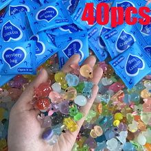 40pcs Mini Luminous Blind Box Animal Snacks Fruit Conch Blind Bag Small Ornaments Creative Decoration Party Gifts Randomly Sent