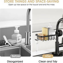 Bathroom Faucet Storage Rack Shower Shampoo Soap Holder Adjustable Kitchen Sink Rag Sponge Drain Rack Bathroom Accessories