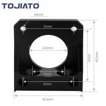 NEMA 17 Stepper Motor Bracket 3D Printer 42 Motor Z Axis Upgrade Holder L Bracket Mount Fixed Support Shelf Aluminum Plate