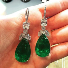 2026 New Style Fashion Green Crystal Pendant Earrings for Women's Engagement Party Accessories with Noble  Unique Jewelry
