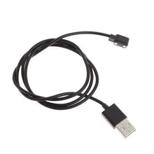 Universal 2Pin Strong Magnetic Charge Cable USB Charging Line Cord ABS Material Black White for Smart Watches