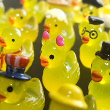 40 Kinds of Mini Ducks Collection Luminous Yellow Duck Miniatures Fairy Garden Decoration Desk Decorative Figurines Home Decor