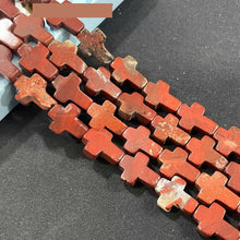 12x16x5mm Natural Stone Cross Loose Beads Semi-Precious Agate DIY Necklace Pendant Jewelry Making Accessories Wholesale