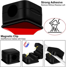 6Pcs Magnetic Cable Clips Cord Organizer Desktop Cable Management Accessories Self-adhesive USB Charging Line Holder For Office