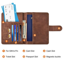 Passport Holder, Passport Cover with Credit Card Slot and Boarding Pass Slot Combo, Passport Wallet Case Book Travel Must Have