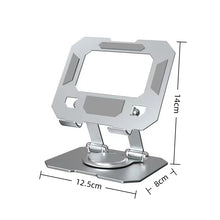 All-Metal Foldable 360° Rotatable Desktop Stand for Tablet & Phone, Hollow-Out Heat Dissipation Tablet Support Bracket