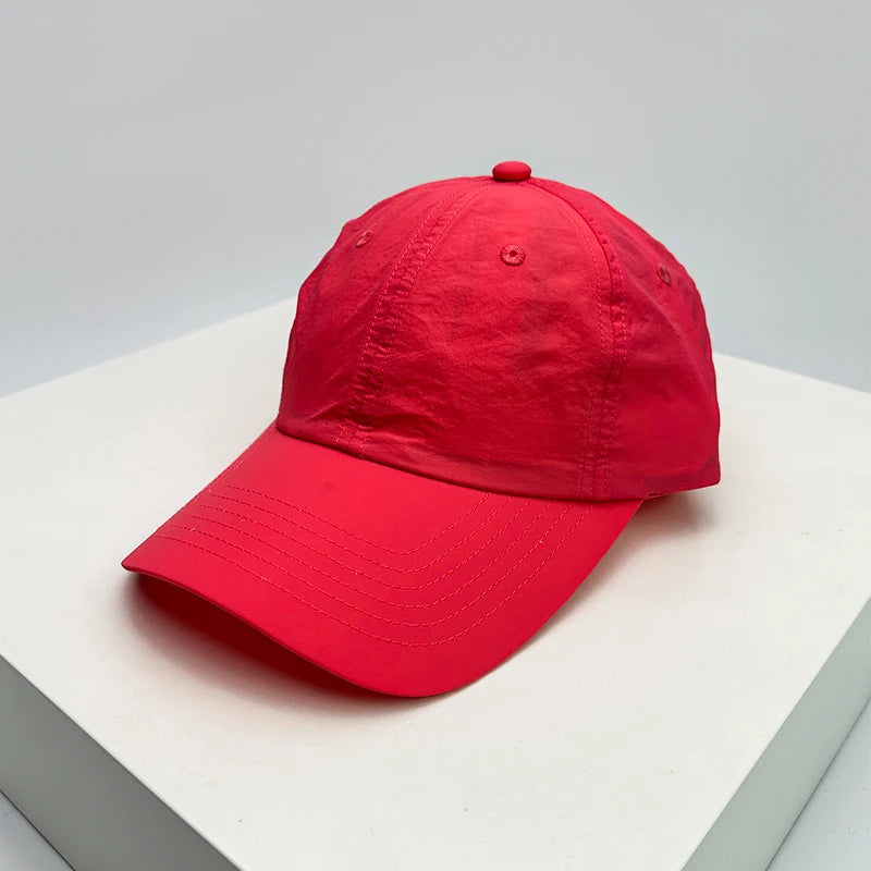 New Unisex Quick Drying Solid Simple Baseball Hats Sports Breathable Sunshade Outdoor Peaked Caps Versatile Fashion Candy Color