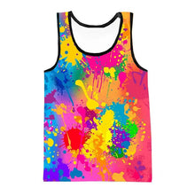 Men's Tank Tops Rainbow Paint Splatter 3D Vest Men Summer Fashion Casual Sleeveless Vest Hip Hop Harajuku Streetwear Cool Tee