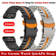 QuickFit 22mm 26mm Band For Fenix 8 7X Pro 6X 5X Plus Metal Watch Strap For Garmin Instinct 2X Solar Tactix 8 7 Quatix 7X Correa